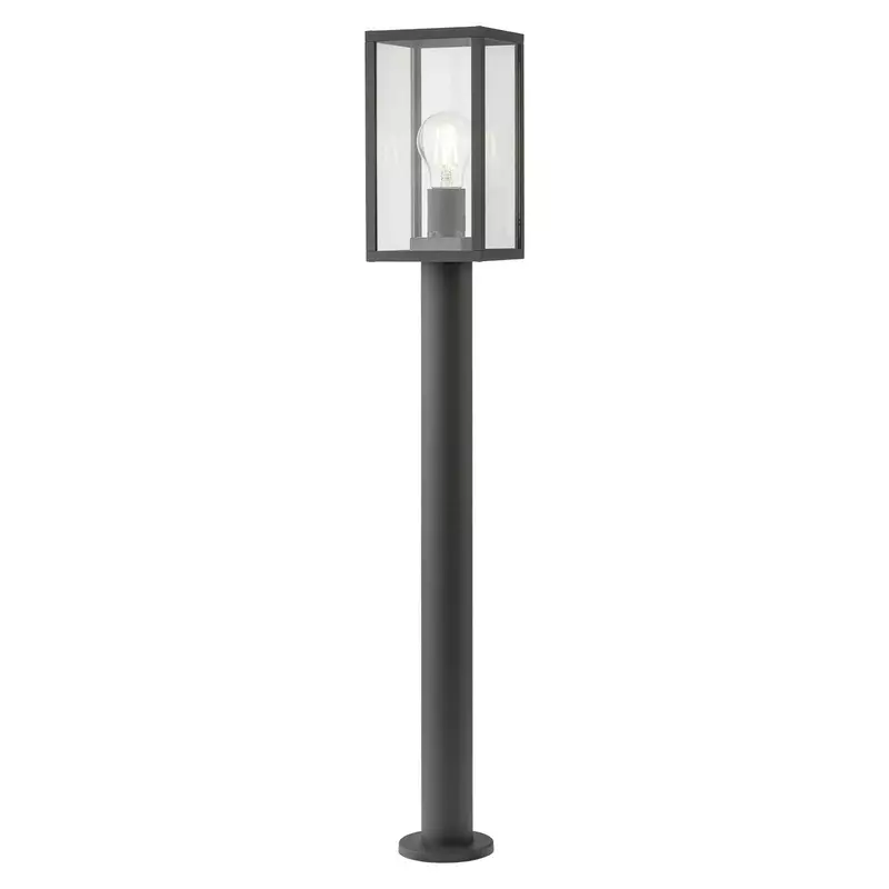 Stalp exterior h 80 cm negru mat