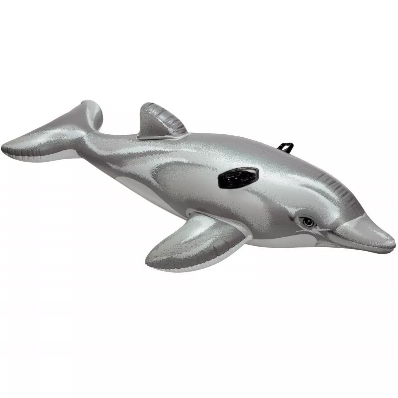 Placa gonflabila pentru inot delfin, vinil, 175 x 66 cm