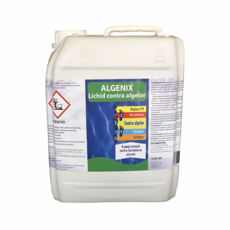 Lichid contra algelor Algenix, pentru apa piscina, 5L