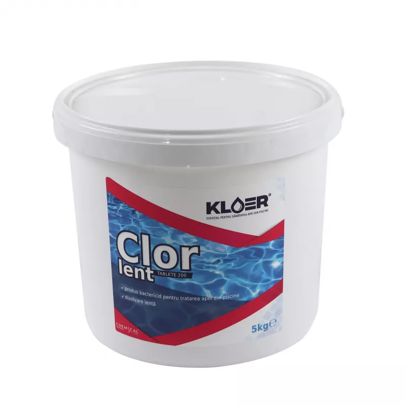 Clor lent tablete 200 Kloer, pentru apa piscina, 5 kg