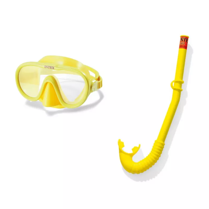 Set inot copii masca + tub respiratie galben