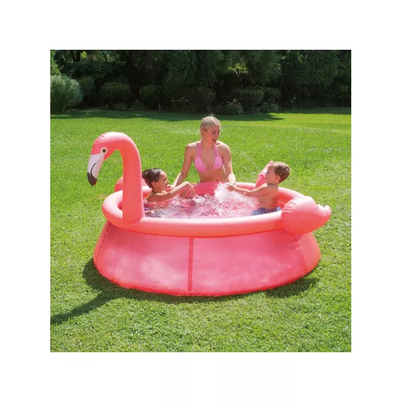 Piscina cu inel gonflabil Summer Waves QS - dimensiuni 183x51cm - Flamingo
