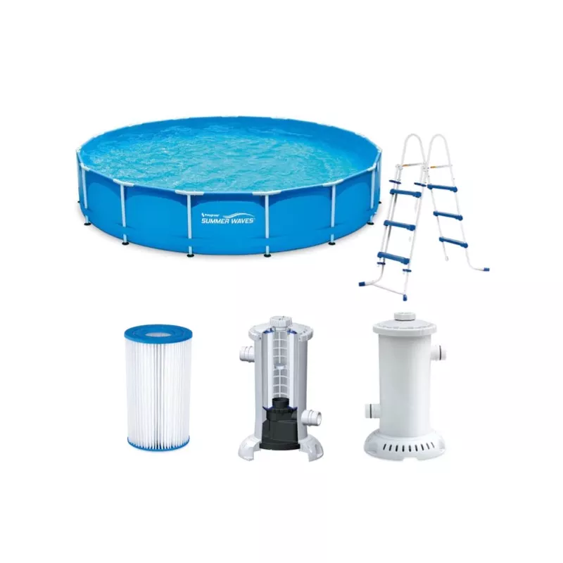 Piscina Cadru Metalic + KIT Complet cu Accesorii 