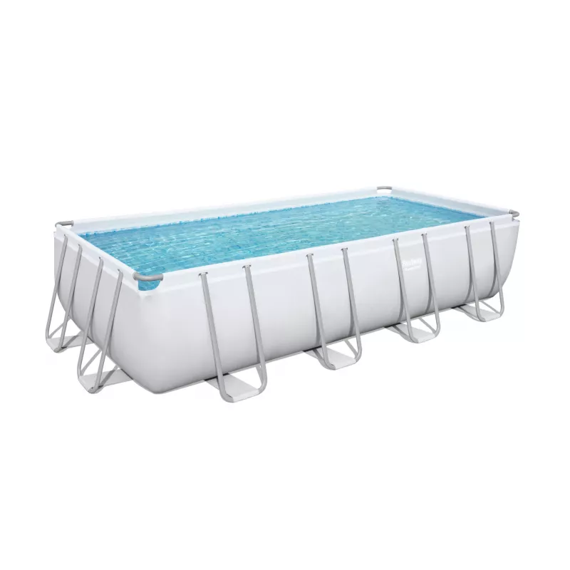 Piscina Cadru Metalic Bestway Power Steel 549 cm x 274 cm x 122 Dreptunghiulara, cu sistem de filtrare cu nisip