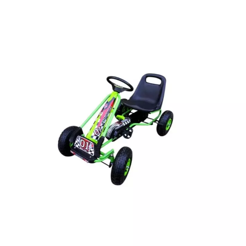 Kart cu pedale Gokart, 3-7 ani, roti gonflabile, G1 R-Sport - Verde