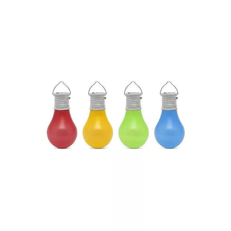Lampa solara pentru gradina, tip bec, LED, multicolor, set 24 buc, 5.5x10 cm, Becrux