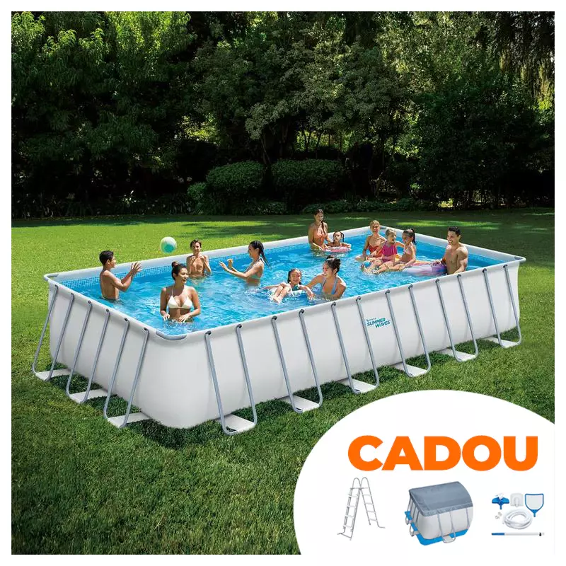 Piscina Cadru Metalic Elite Summer Waves 732 cm x 366 cm x 132 cm + KIT Complet cu Accesorii Incluse