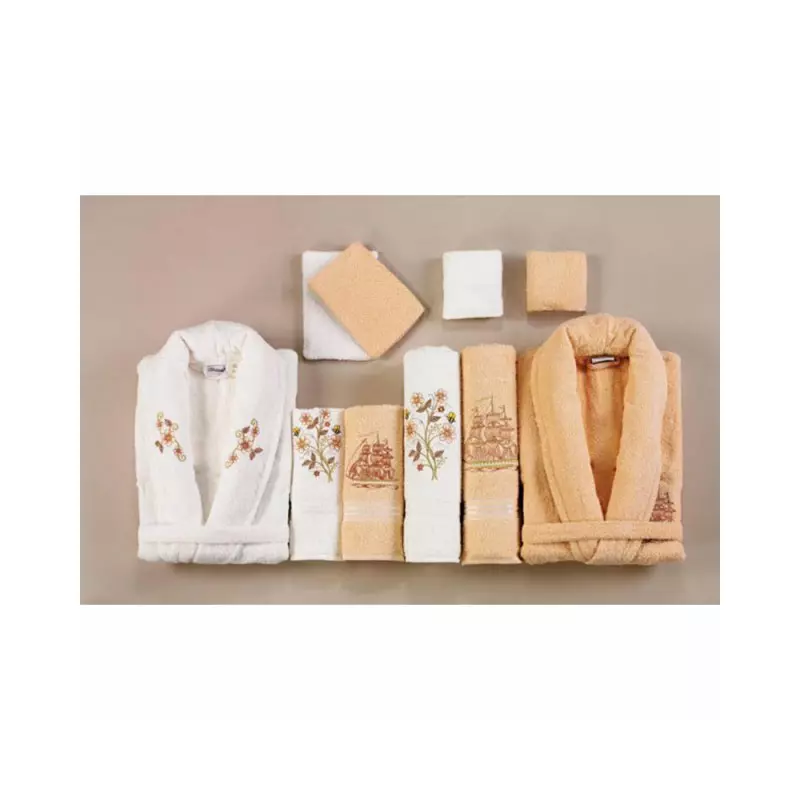 Set Baie Belinda 10 Piese, Halate si Prosoape -HL07