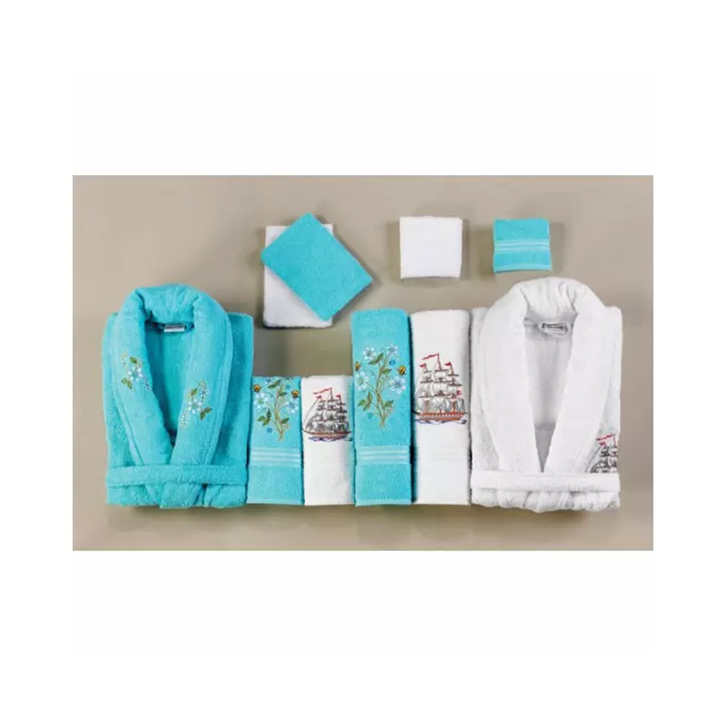 Set Baie Belinda 10 Piese, Halate si Prosoape pentru El si Ea-HL05-1