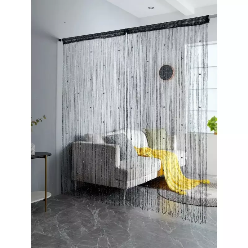 Perdea Franjuri 100 x 200cm Neagra - 76787