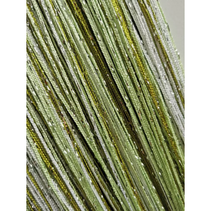 Perdea franjuri verde,oliv, alb  COL4