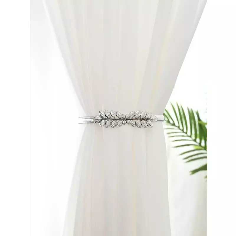 Set 2 accesorii metalice decorative pentru draperii si perdele, Frunza - curtain18210425611