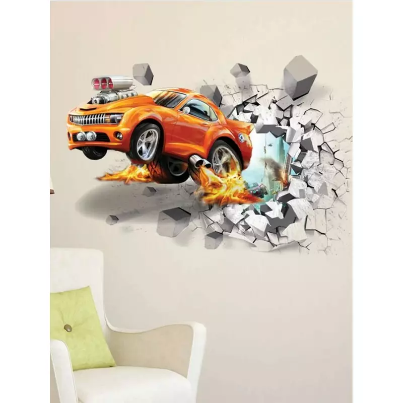 Sticker Perete Autocolant 3D Masina 50x70cm - 95524