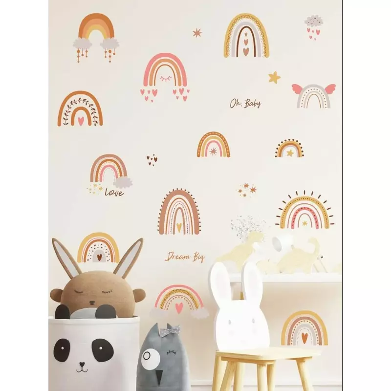 Sticker Perete Autocolant Curcubeu Roz 30x60cm