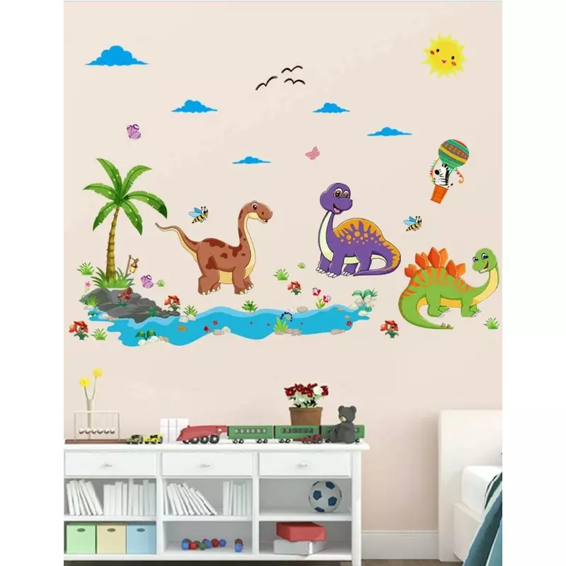 Sticker Perete Autocolant Dinozauri pe Mare 75x135cm