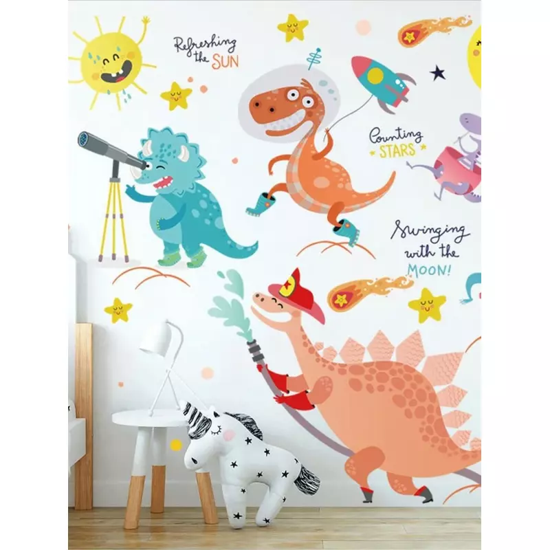 Sticker Perete Autocolant Dinozauri si Soare