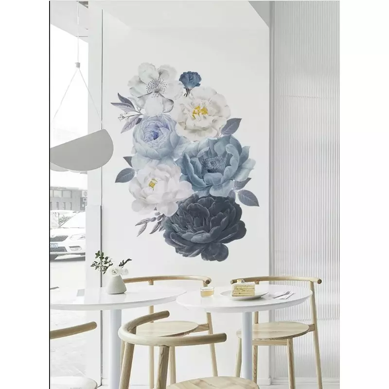 Sticker Perete Autocolant Flori Mari Albastre  30x90cm