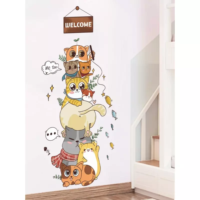 Sticker perete autocolant pisici 43x78cm