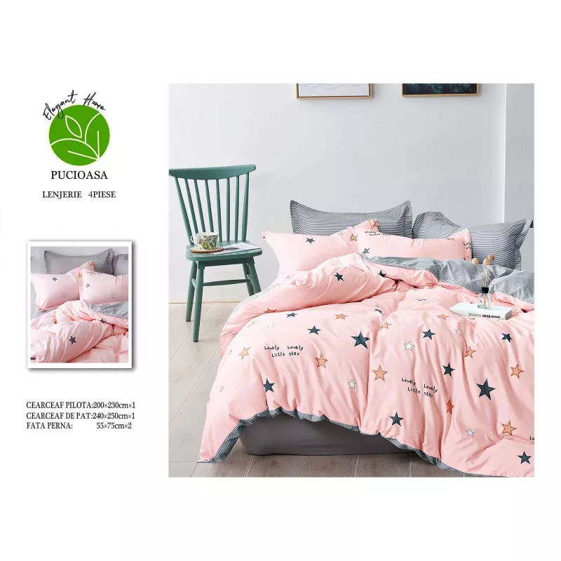 Lenjerie de pat bumbac satinat sipra50-532