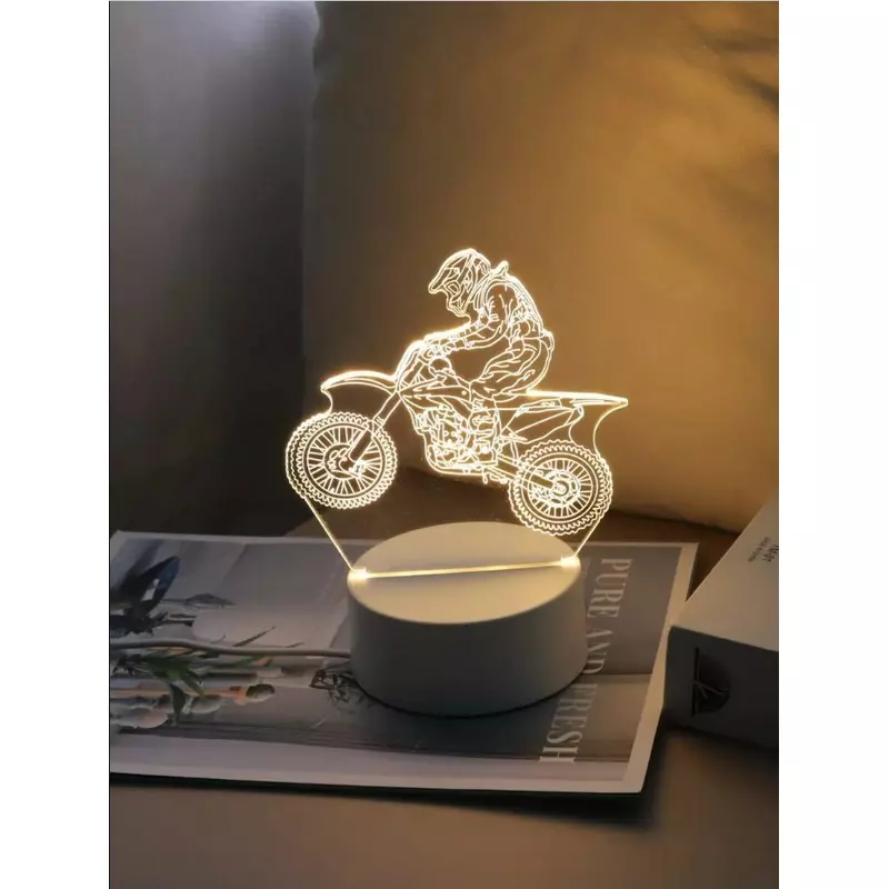 Lampa Decorativa 3D Motociclist - 13x18cm - 86289