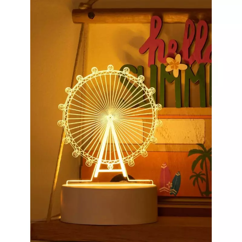 Lampa Decorativa 3D in forma de Roata - Diametru 12cm