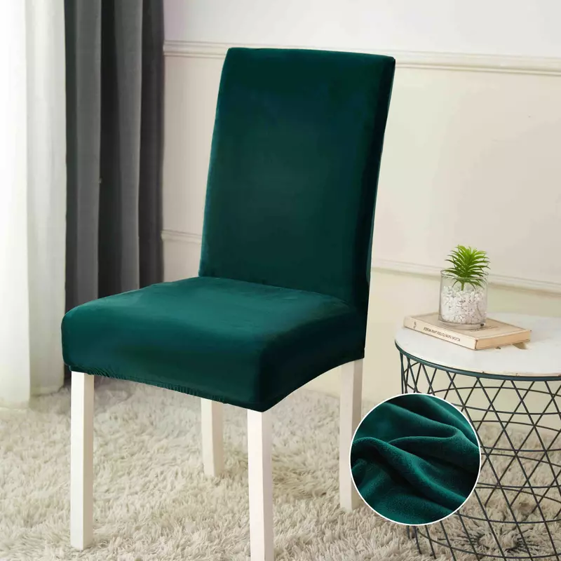 Set 6 Huse Elastice pentru Scaun Catifea