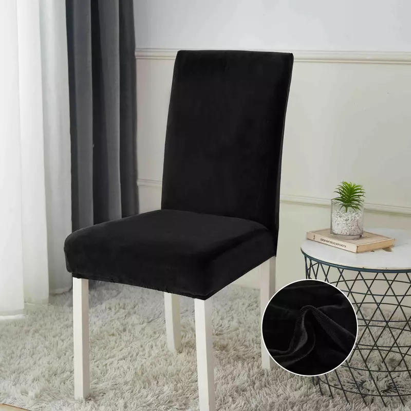 Set 6 huse elastice pentru scaun, catifea, cu elastic-lj276