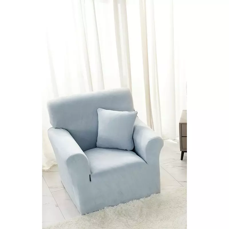 Husa elastica pentru fotoliu din catifea + fata de perna-lj341