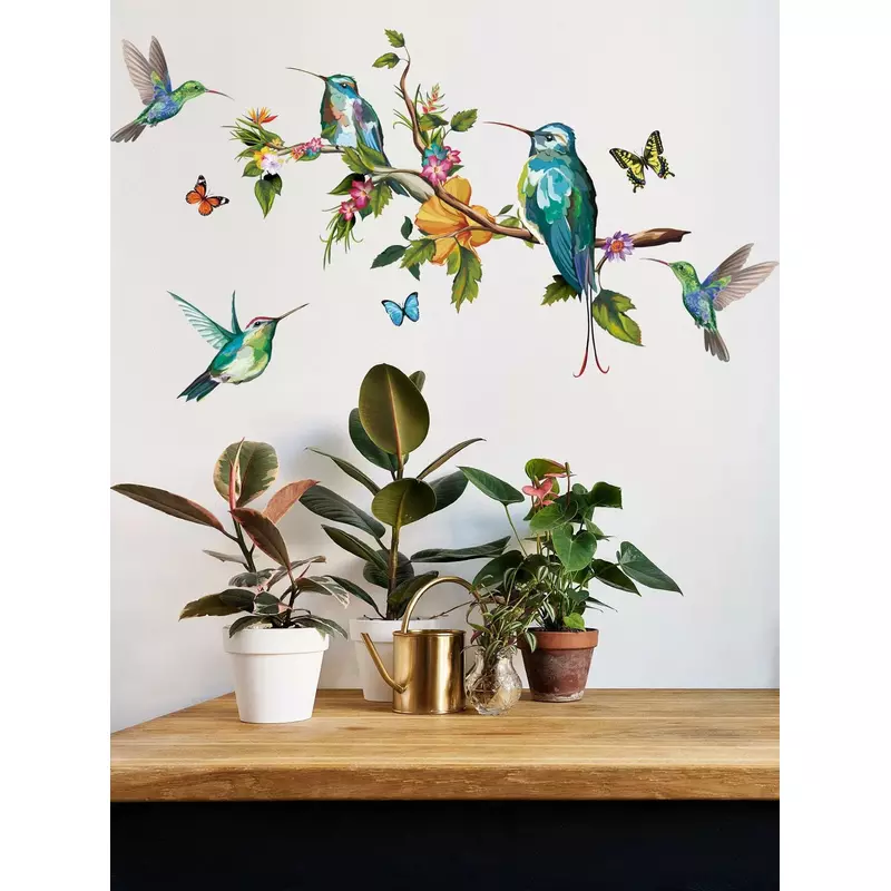 Sticker Perete Autocolant Colibri si Fluturasi 70x50cm
