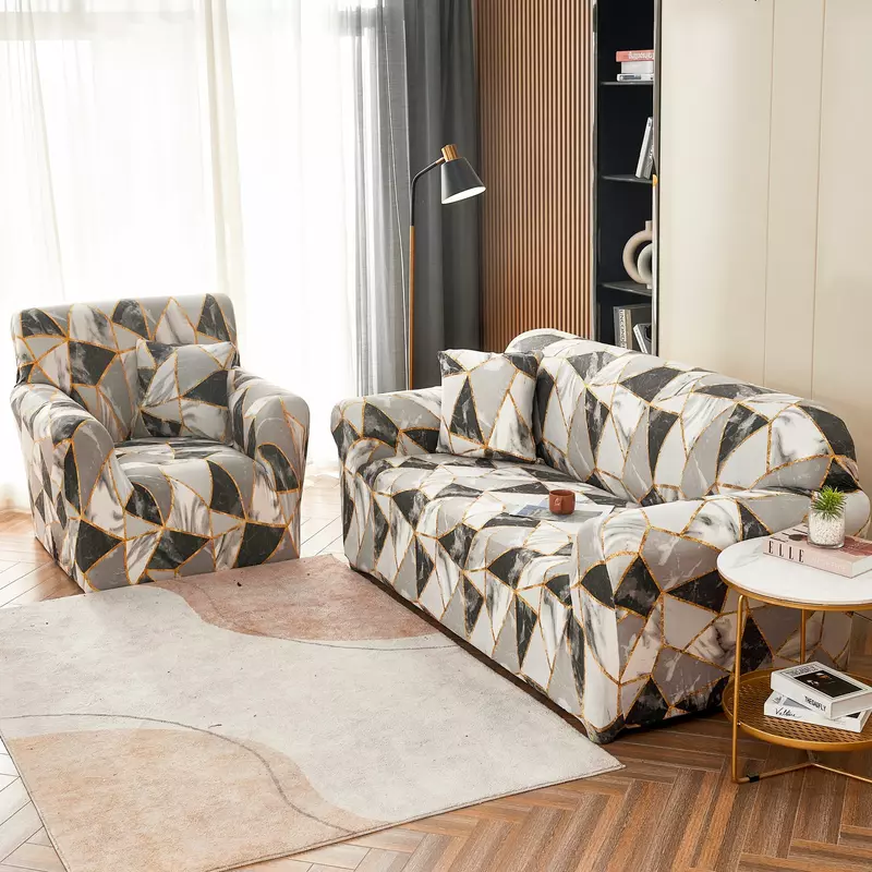 Set Huse Canapea 3 Locuri si 2 Fotolii Elastice Moderne- JOJ443