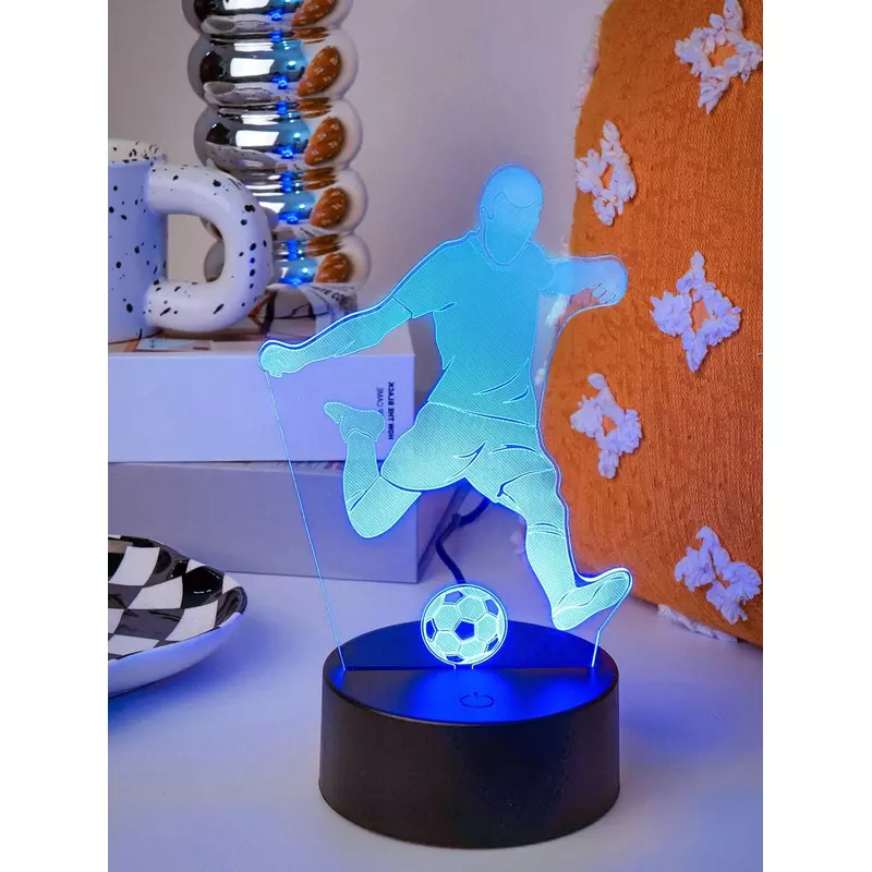 Lampa Decorativa 3D - Fotbalist Multicolor - 11x17cm