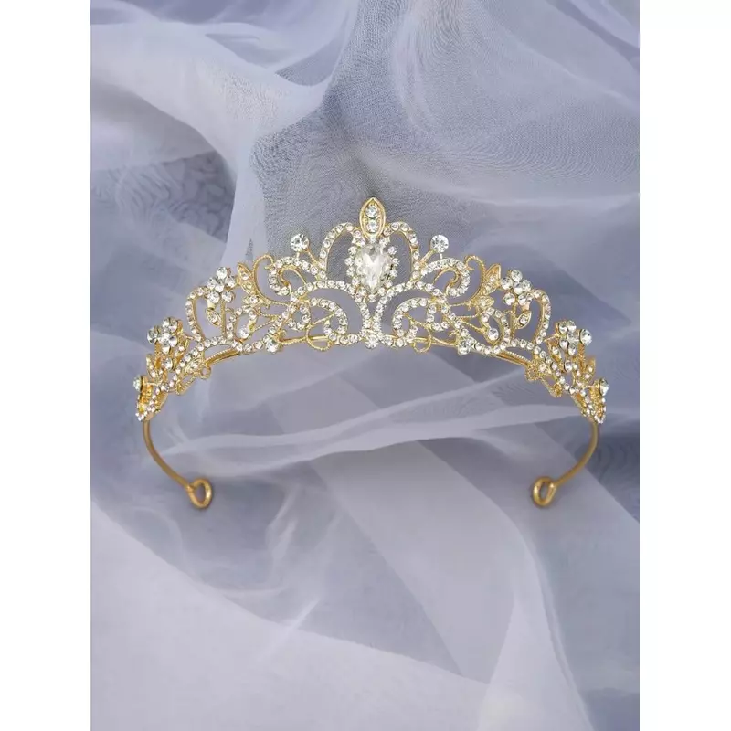 Diadema (Coronita) Mireasa cu Strasuri - Aurie -61969