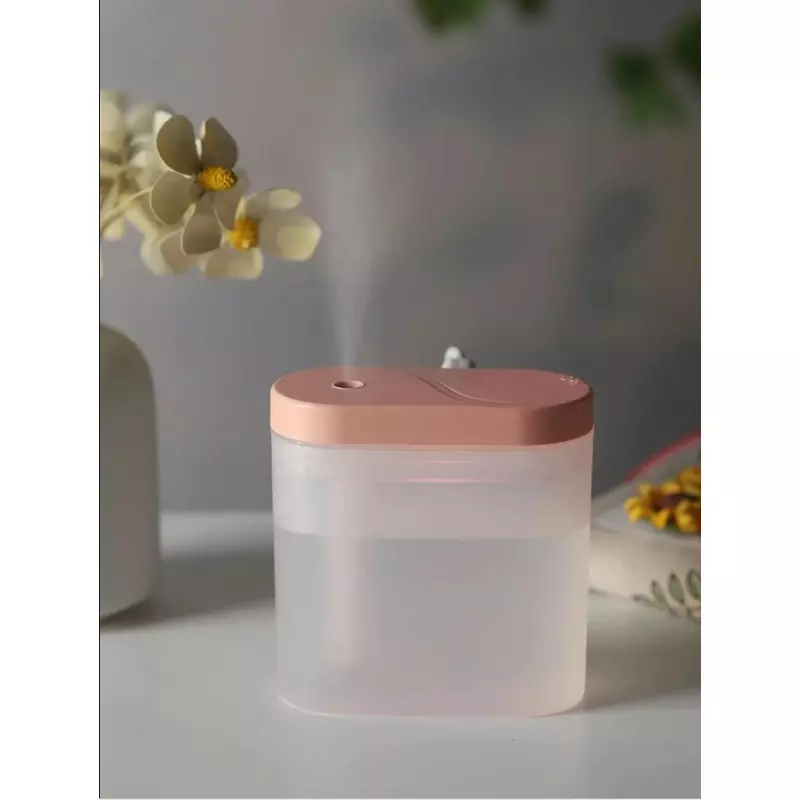 Umidificator camera Mini - de birou - Capac Roz - 9.5 x 4.3 x 9.1 cm