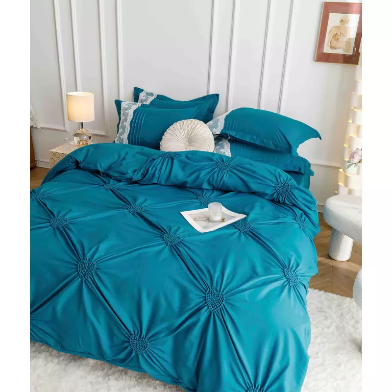 Lenjerie de Pat Finet, Pliuri Brodate, 6 pcs - JO124 Trucoaz