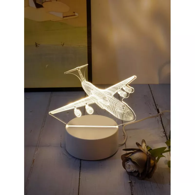 Lampa decorativa 3d - avion - 15x12cm