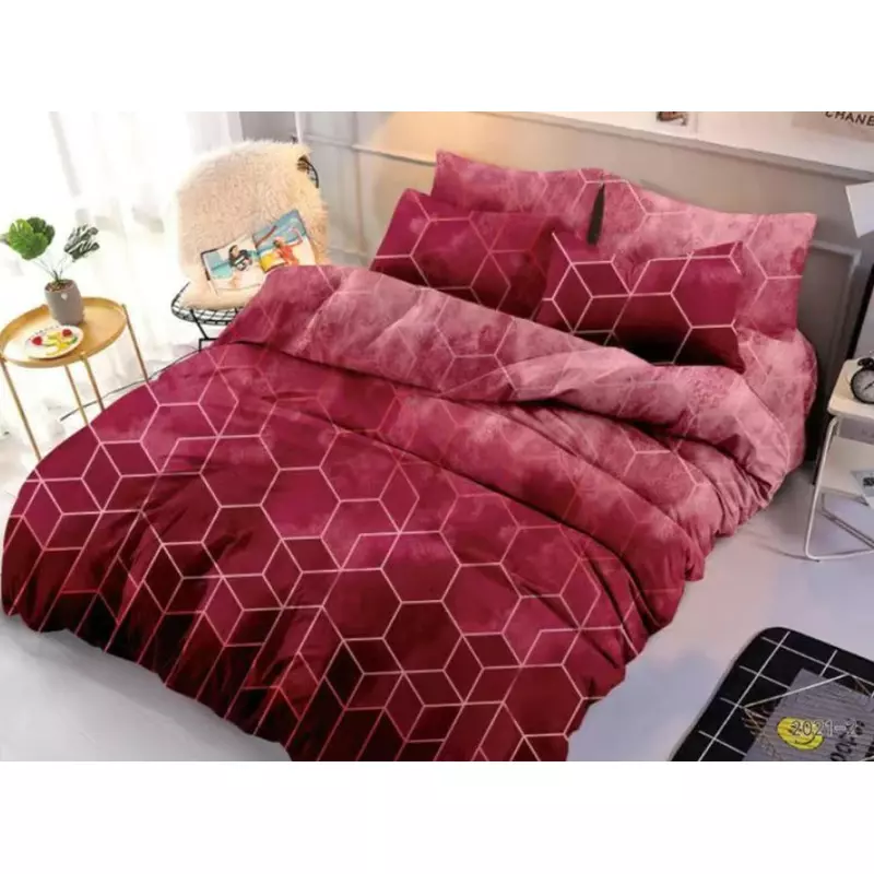 Lenjerie Cocolino 2 Persoane 3 Lenjerie de pat dublu Bumbac FINET - 2 Persoane - 6 Piese -Model KL85