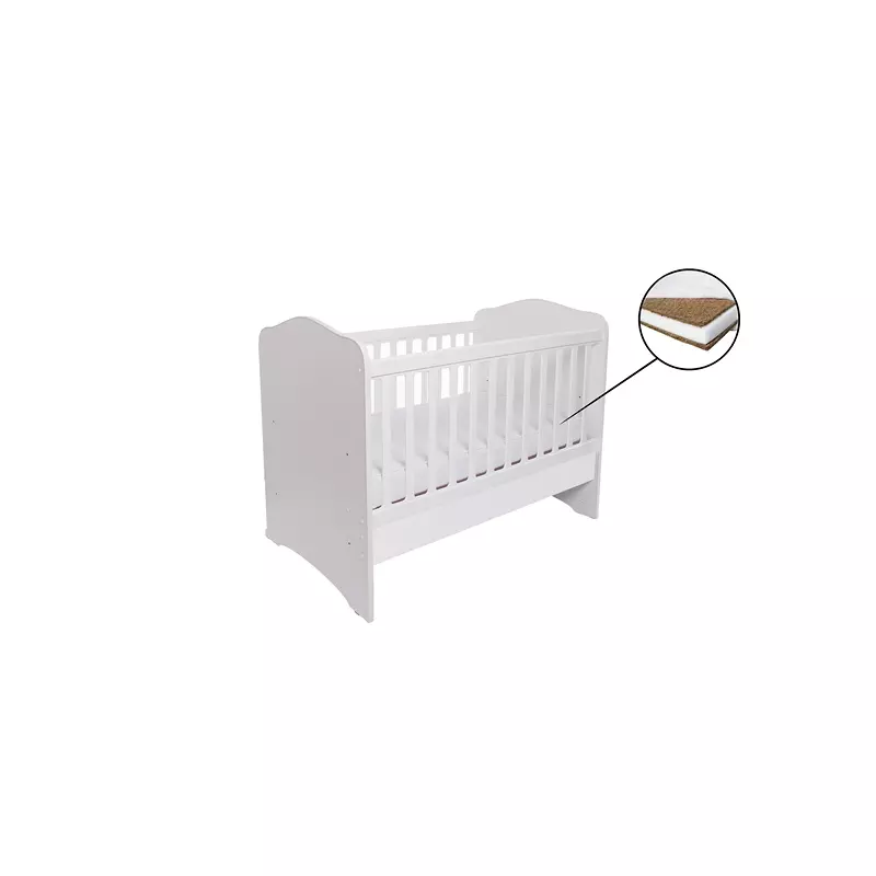 Patut Eurogloria Como fara sertar - Alb + Saltea Cocos 10 cm