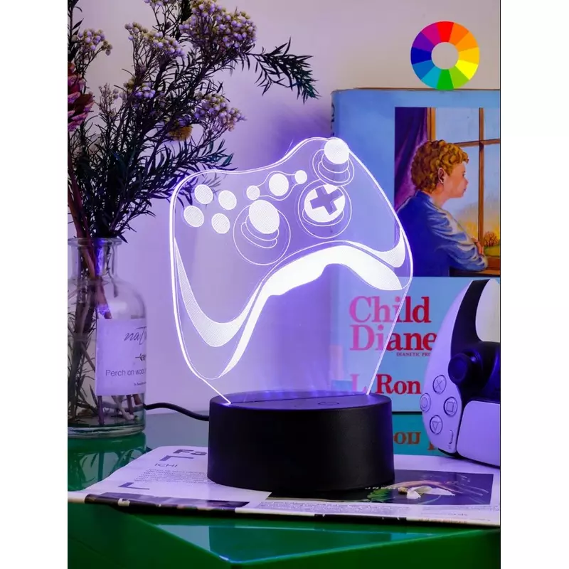 Lampa Decorativa 3D - 7 Culori - 13.8 x 9.8 x 15.2 cm