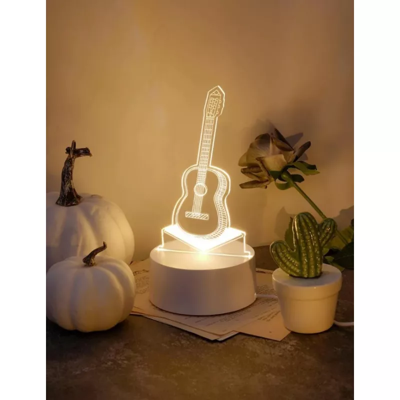 Inovius Lampa decorativa 3d chitara - 8.5 x 9.5 x 16.5 cm