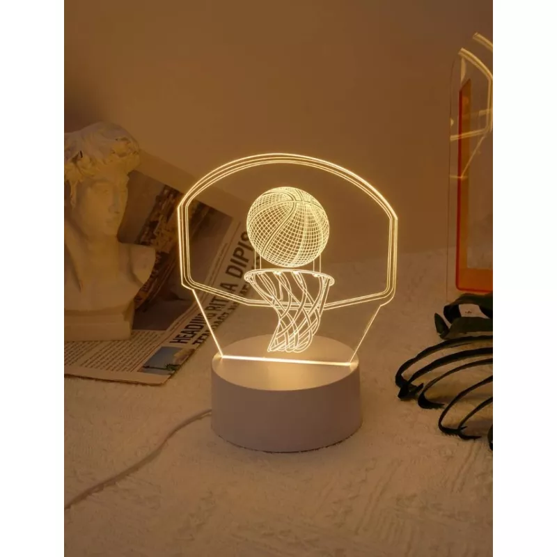 Lampa Decorativa 3D Cos si Minge Baschet - 14 x 9.5 x 15.3 cm