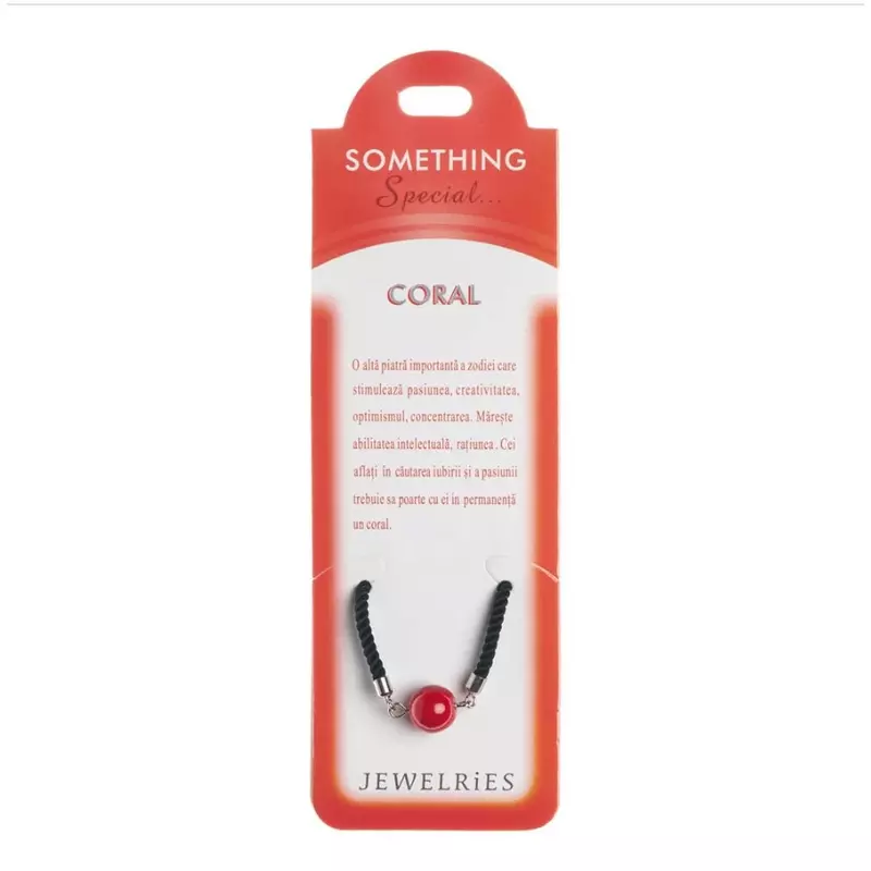 Bratara pietre semipretioase cu snur - Coral