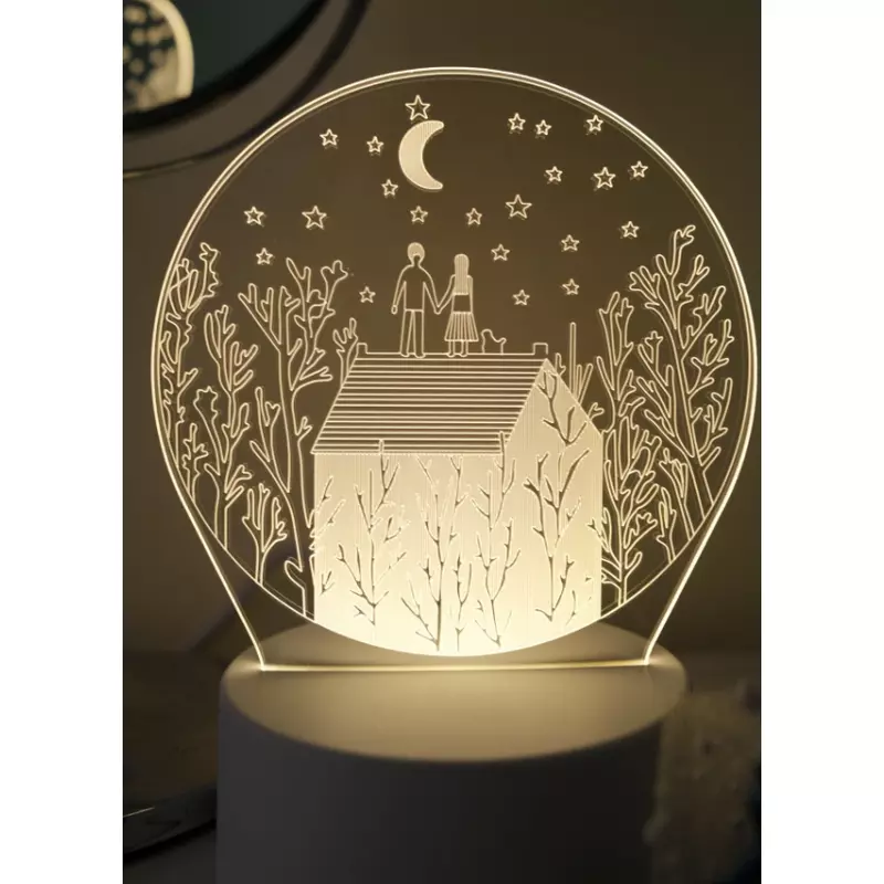 Lampa Decorativa 3D - Casuta Si Indragostiti