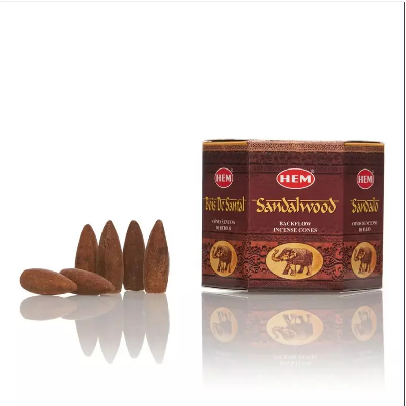 Conuri parfumate Backflow - 40 Buc - Sandalwood