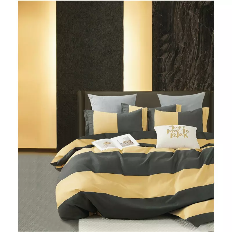 Lenjerie de Pat Bumbac Finet, 1 Persoana , 4 Piese- JO391