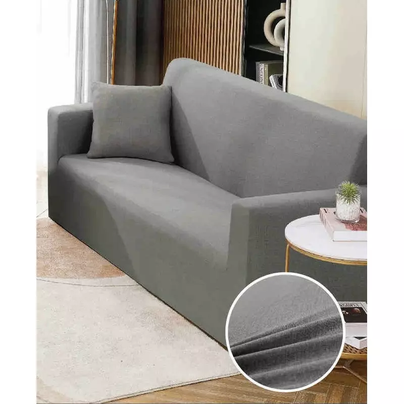 Husa Canapea 3 Locuri Elastica Moderna Gri deschis - JOJ385