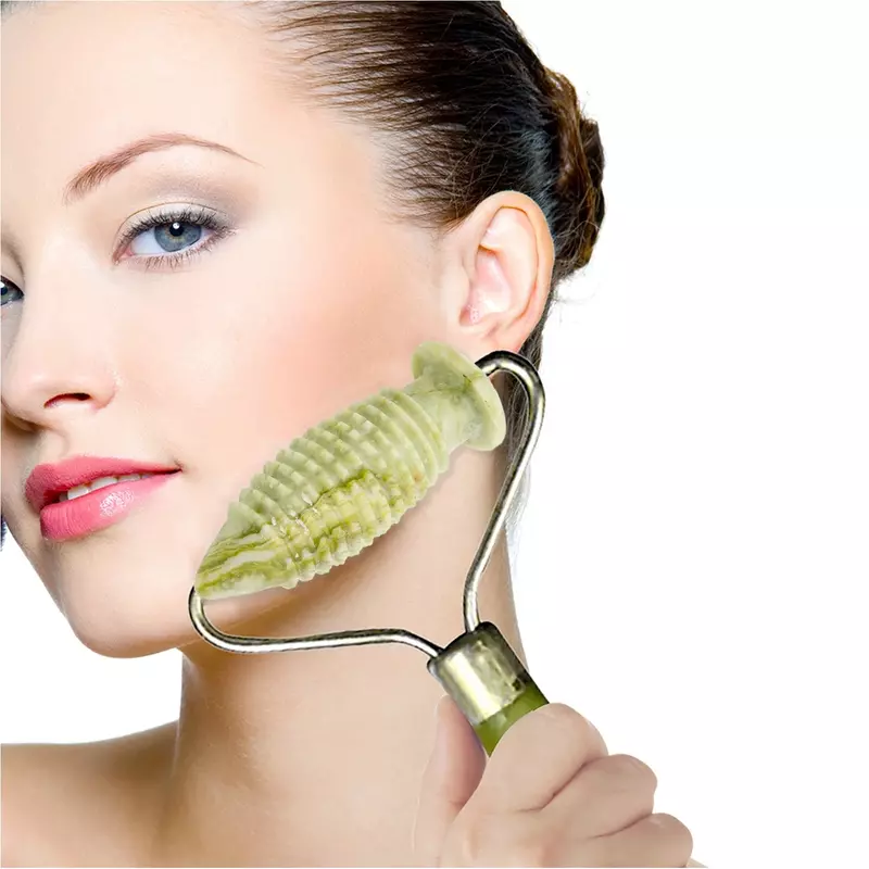 Aparat Masaj Facial si Corporal - Piatra cilindrica zimtata 10cm Jad