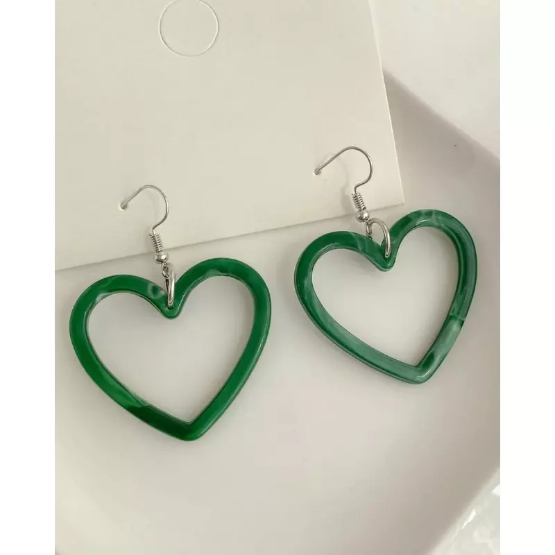 Cercei Inima Verde