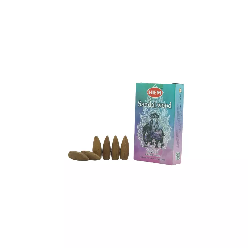 Conuri parfumate Backflow - 10 Buc - Sandal Wood