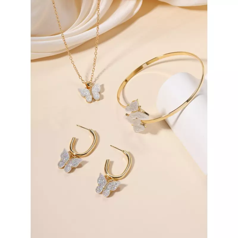 Set De Bijuterii Cu Fluturi, 4 Piese - sj13566