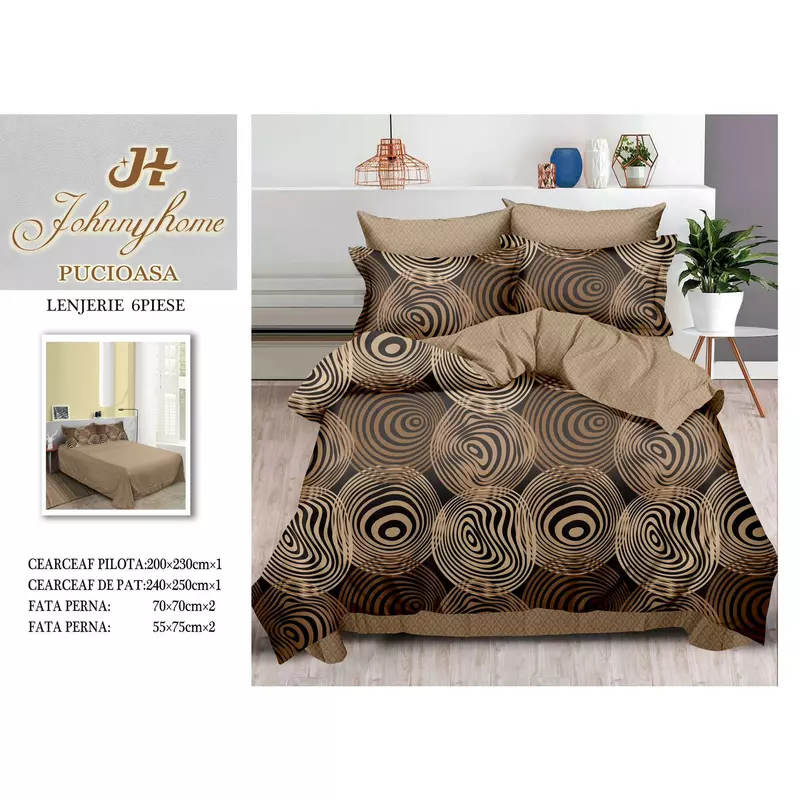 Lenjerie cu 6 piese pat dublu - SIPRR60-48